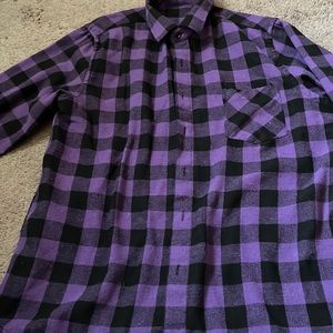 Black and purple flannel
